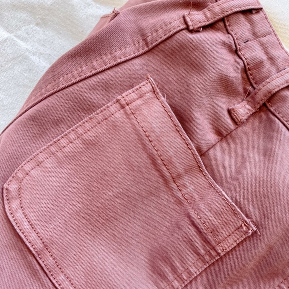 OAT NY High Rise Wide Leg Cropped Pants in Mocha - Picture 4 of 5